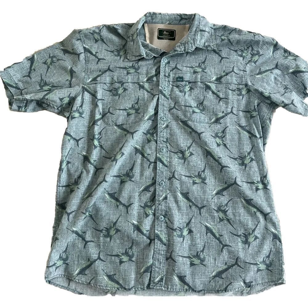 G.H. Bass & Co. Blue and Green Casual Button Down Shirt